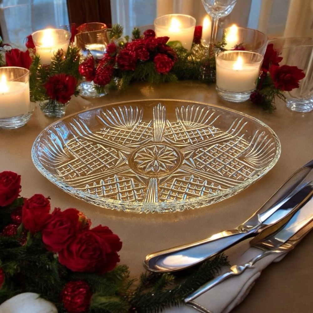 VTG Covetro Italy Clear Glass Oval Serving Platter Selecta MCM 12.5x9”